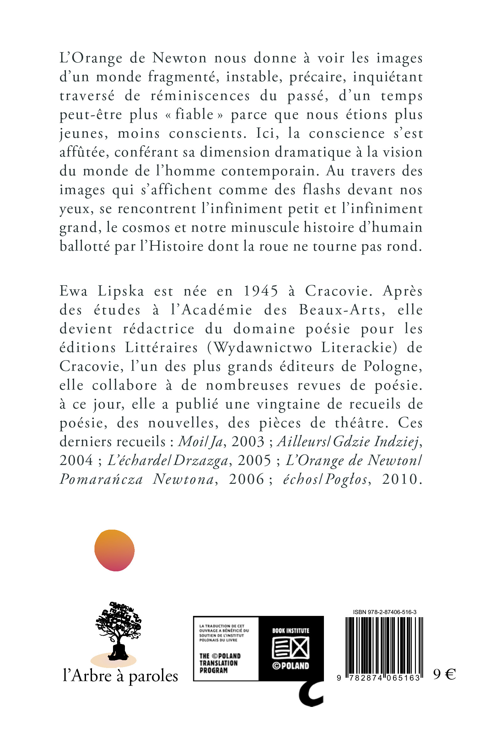 L'orange de Newton Ewa Lipska